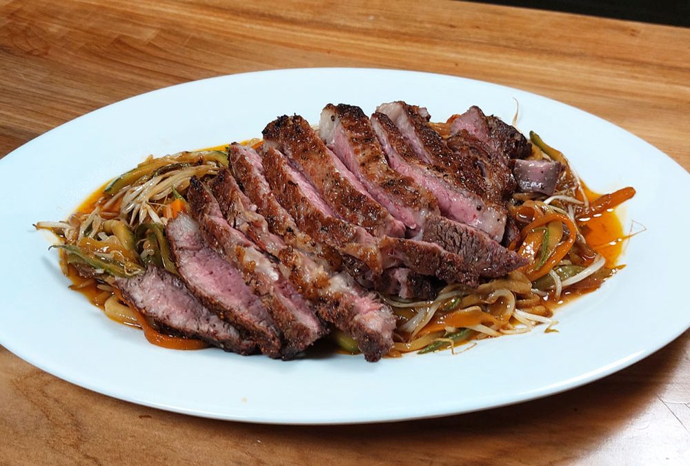 Rib Eye con Chop Suey