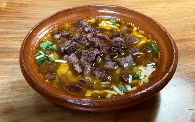 Picaña con frijoles caldudos