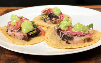 Tacos de carne ahumada