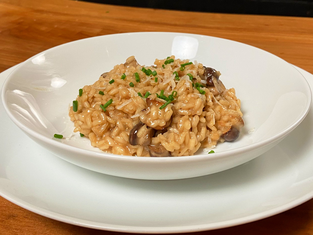 Risotto de Champiñones al microondas con Lékué