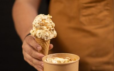 Helado Casero de Vainilla con Cajeta y Nuez 🍦